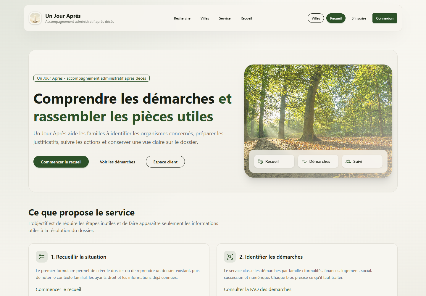 Illustrated preview of an editorial web experience for unjourapres.fr
